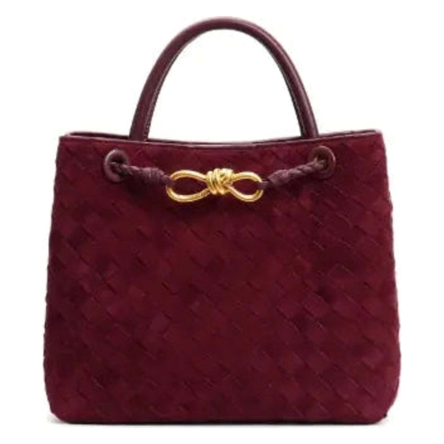Handtasche aus gewebtem, mattem Leder
