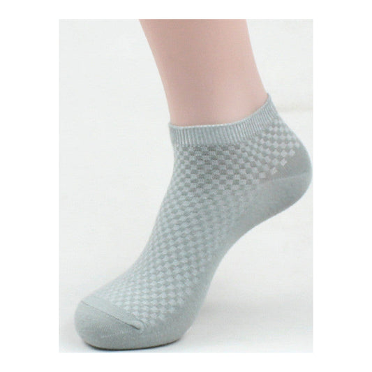Men's Bamboo Fiber Ankle Socks with Massage Bottom