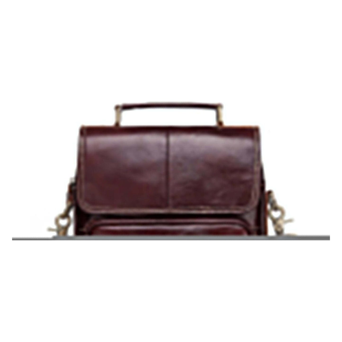 Men's Leather Business Shoulder Bag - Crossbody Backpack