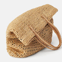 Eco-Chic Straw Shoulder Bag "Mykonos"