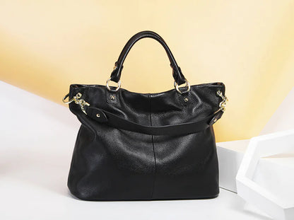 Leather Tote Bag for Women - Shoulder and Crossbody