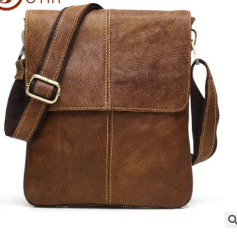Genuine Leather Men's Shoulder Crossbody Bag (Vintage)