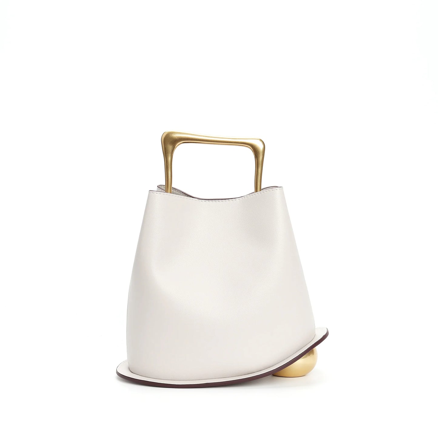 Women's Cowhide Leather Bucket Bag