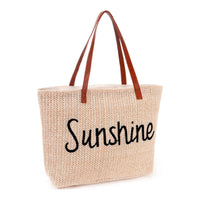 Boho Straw Beach Bag "Amalfi"