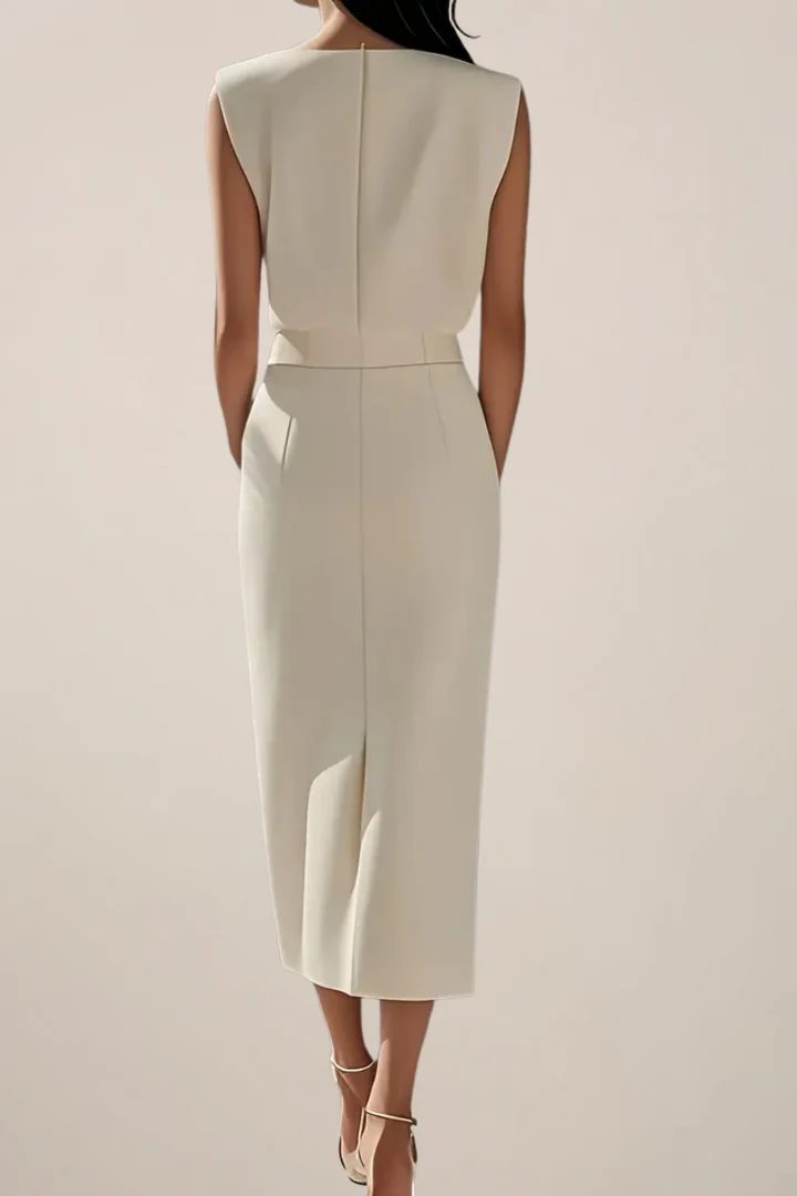 Structured Sleeveless Midi Dress “Stephanie”