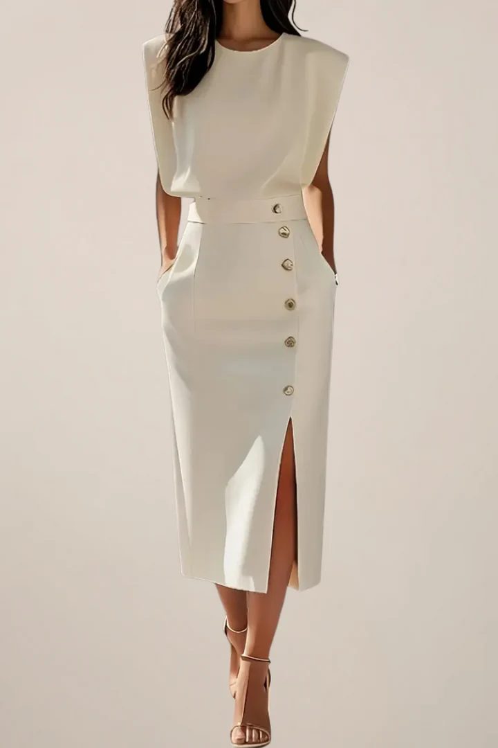 Structured Sleeveless Midi Dress “Stephanie”