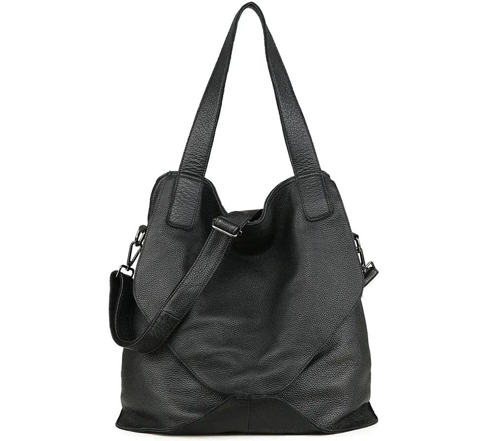 Large Capacity Leather Bucket Bag