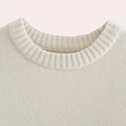 Breton-Stripe Oversized Knit Sweater “Adele”