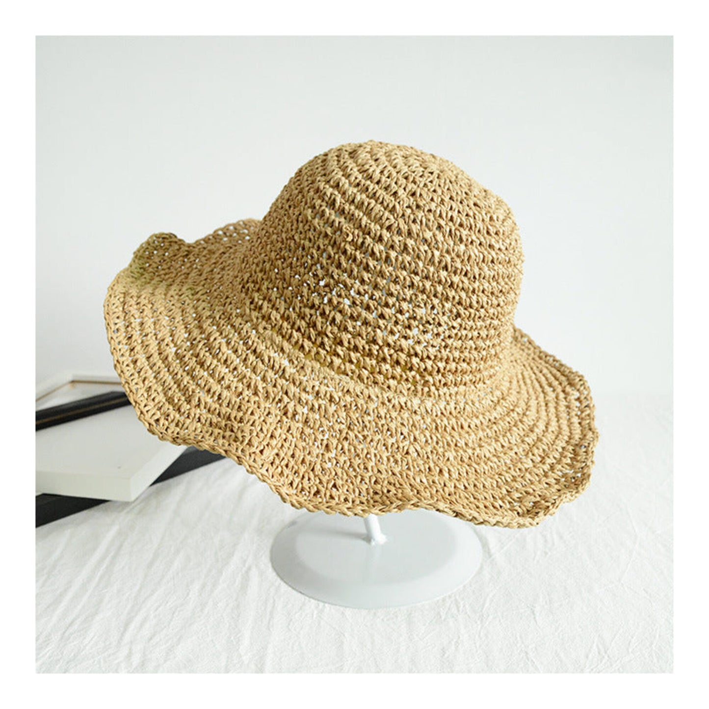 Foldable Embroidered Sun Hat "Monaco"