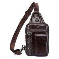 Vintage Casual Men's Shoulder Crossbody Bag in Leather