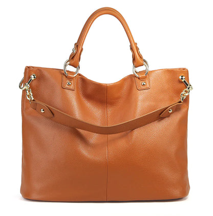 Leather Tote Bag for Women - Shoulder and Crossbody