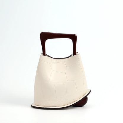 Women's Cowhide Leather Bucket Bag