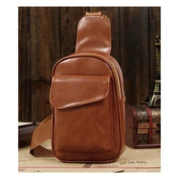 Waxed Leather Crossbody Shoulder Bag