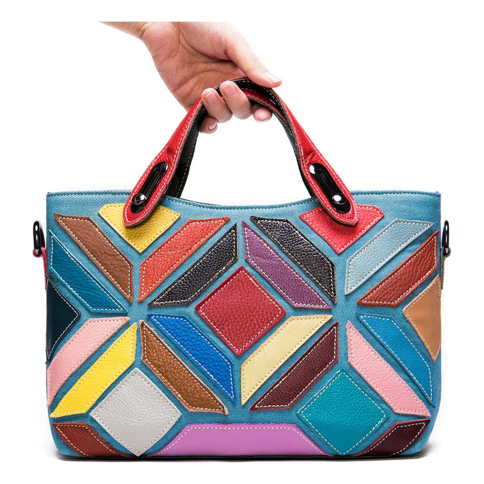 Women's Genuine Leather Bucket Tote Bag