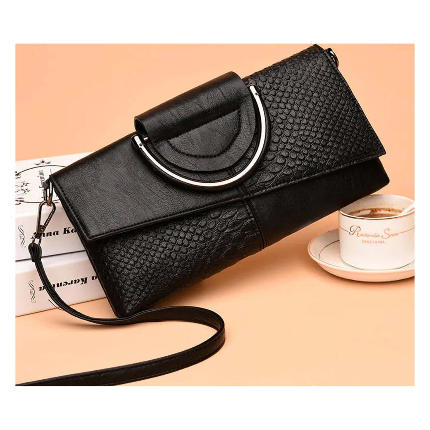 New Women's Leather Party Clutch & Crossbody Bag