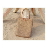 Eco-Chic Straw Shoulder Bag "Mykonos"