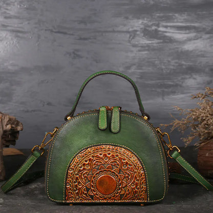 Multifunctional Vintage Leather Crossbody Tote Bag